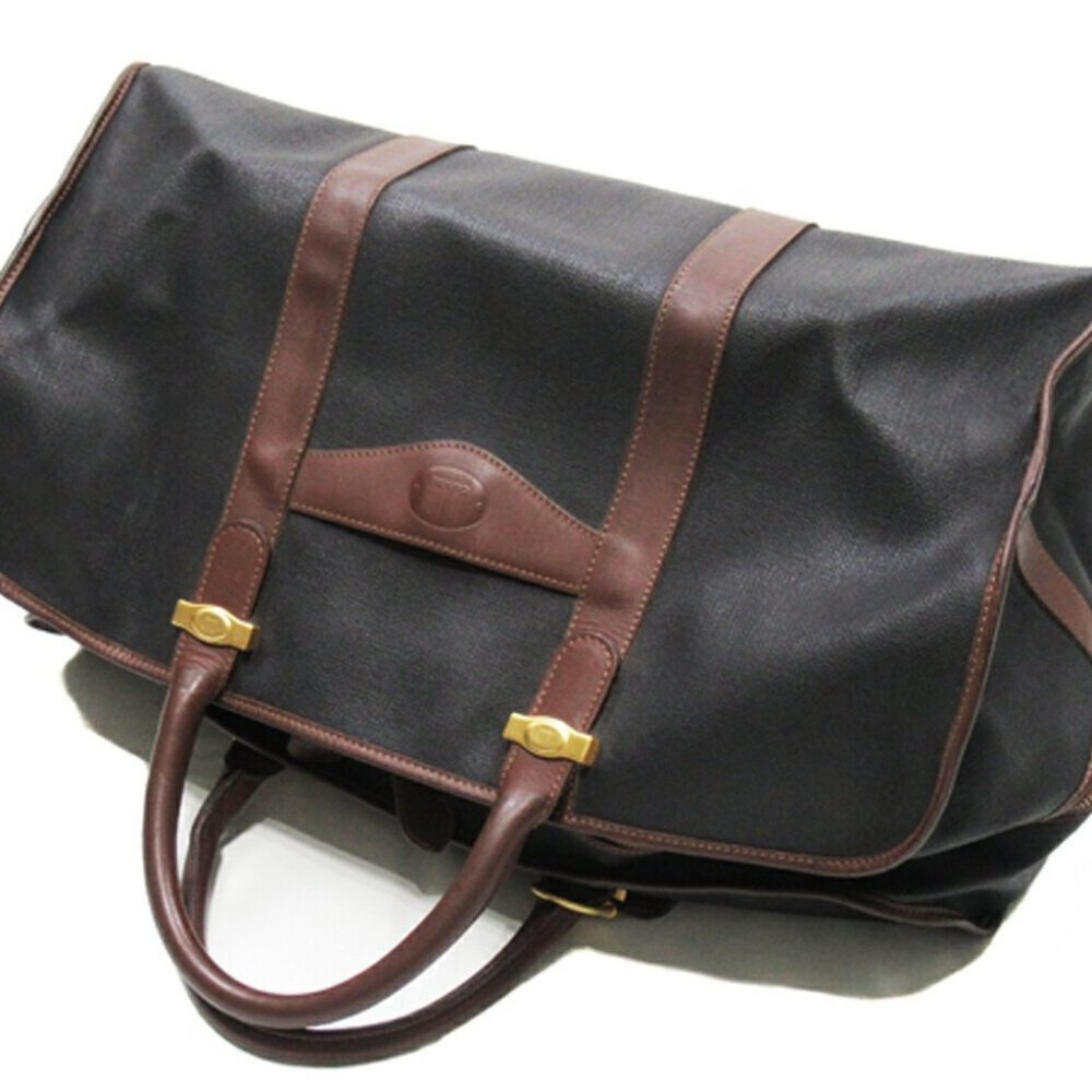Dunhill Boston bag Black brown gold Women Authentic secondhand